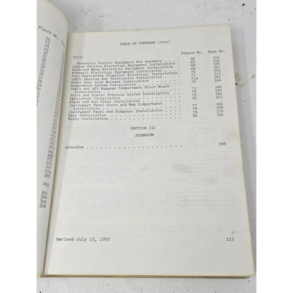 Beechcraft Model B Fifty B50 Parts Catalog Rev 1955 Original‎ OEM